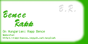 bence rapp business card